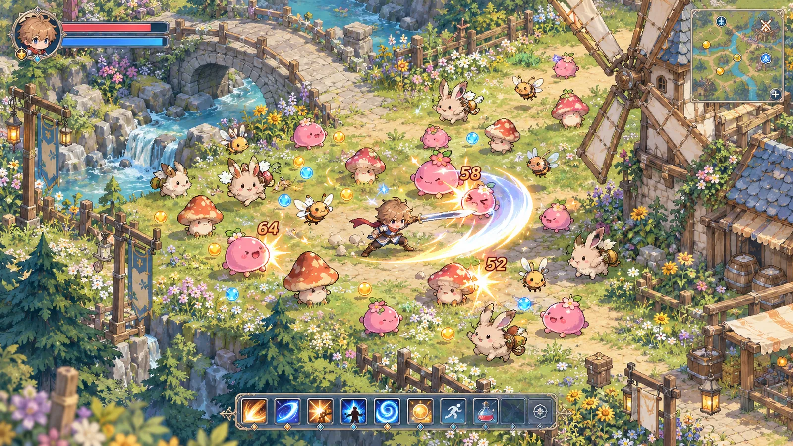 ภาพคอนเซ็ปต์สไตล์มุมมองเฉียงแบบเกมคลาสสิก หนึ่งใน 14 สไตล์ที่ทีมนำมาเทียบกัน